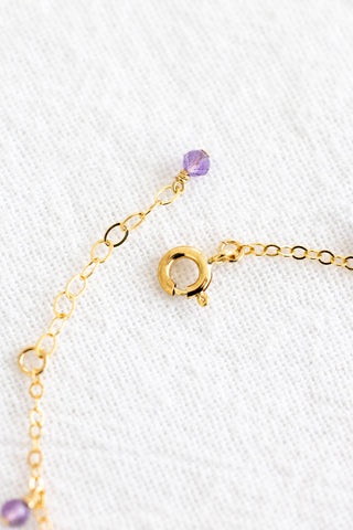 Amethyst Drop Bracelet