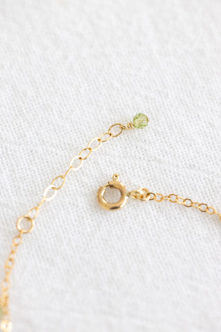 Peridot Drop Bracelet