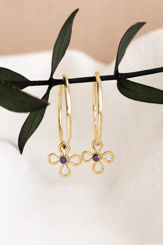 CZ Flower Endless Hoops