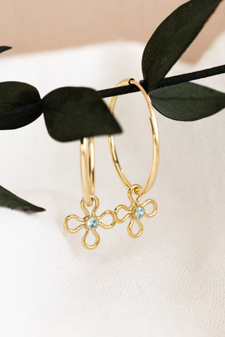 CZ Flower Endless Hoops