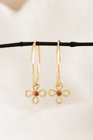 CZ Flower Endless Hoops