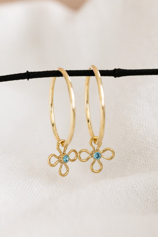 CZ Flower Endless Hoops