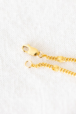 In-Line Rice Pearl Sunset Anklet