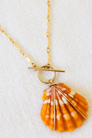 Sunrise Shell Knot Necklace