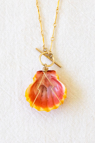 Sunrise Shell Knot Necklace