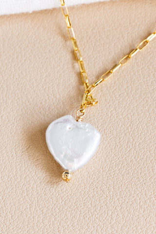 Heart Pearl Cherish Necklace