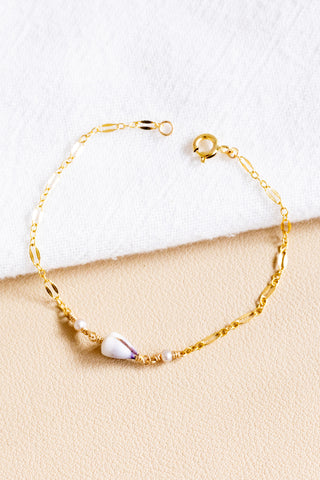 Silver Pearl & Dwarf Cone Princess Bracelet