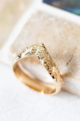Chevron Floral Ring