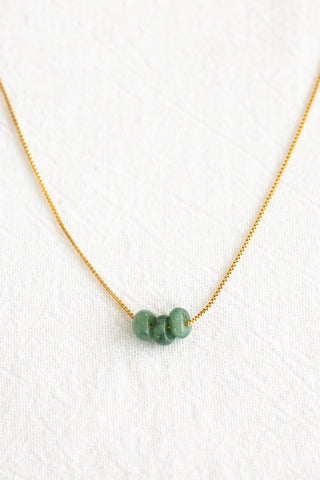 Triple Donut Jade Necklace