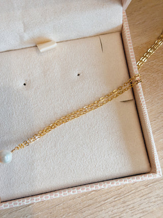 Round Pearl Sunrise Shell Necklace