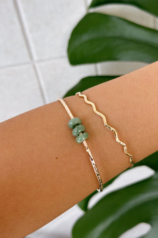 Triple Donut Jade Bangle