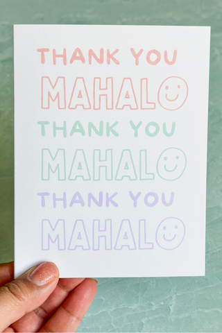 Mahalo Smiley Face Greeting Card