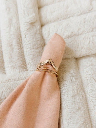 Chevron Floral Ring