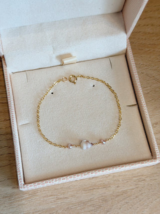 Dwarf Cone & Mini Mauve Pearl Bracelet