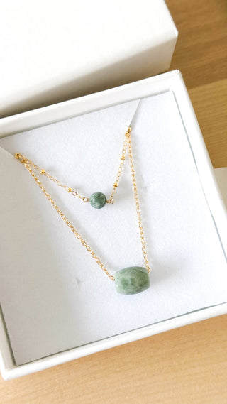 Jade Barrel Necklace