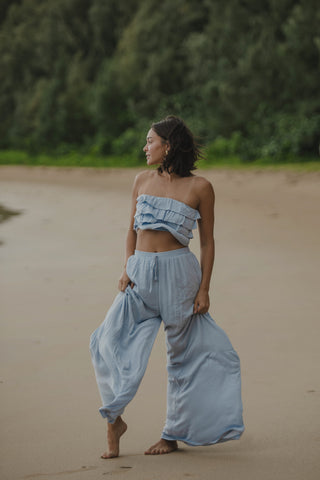 Blue Side Tier Pants