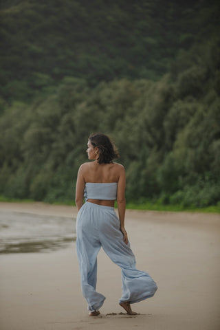 Blue Side Tier Pants