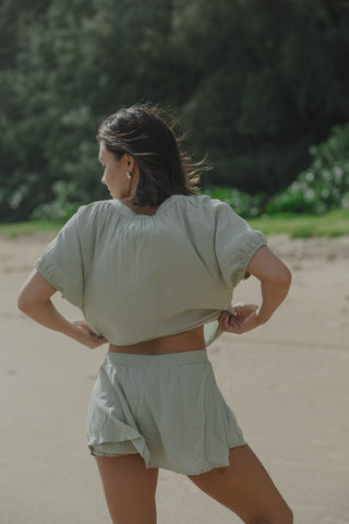 Sage Flowy Skort