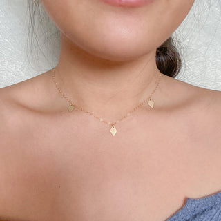 Triple Diamond Pendant Necklace