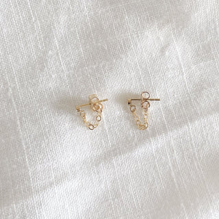 Mini Chain Loop Earrings