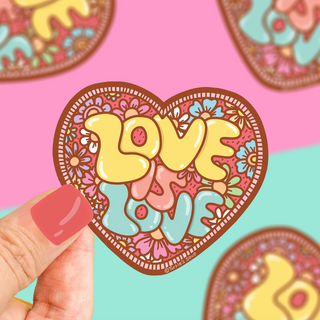 Love Is Love Heart Vinyl Sticker